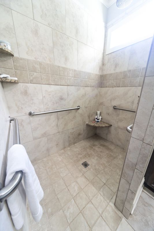 Walk-In Shower with Large Format Tiles